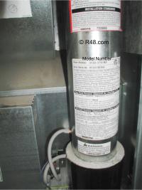 furnace model label